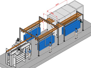 Llinell Chwistrellu Cotio Powdwr â Llaw Ar Werth Indonesia