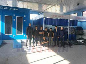 Cleient Kazakhstan Rhowch Sylwadau Da i'n Paint Booth Car Gwyllt